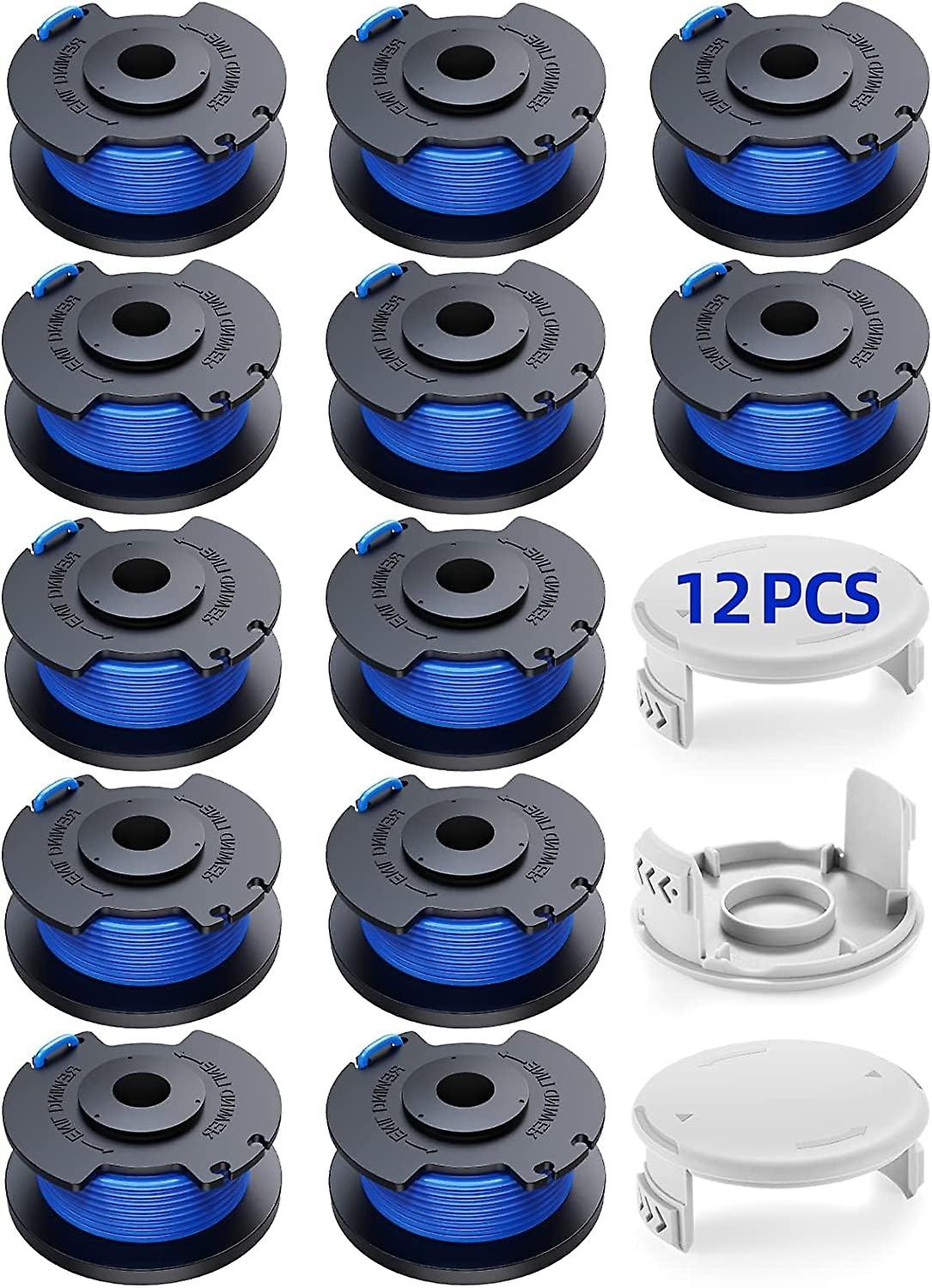 INF 12-Pack Wire Spools with 3 Covers for Ryobi Grass Trimmer