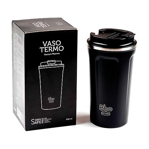 Black stainless steel Bbo thermos cup 1 unit (Black)