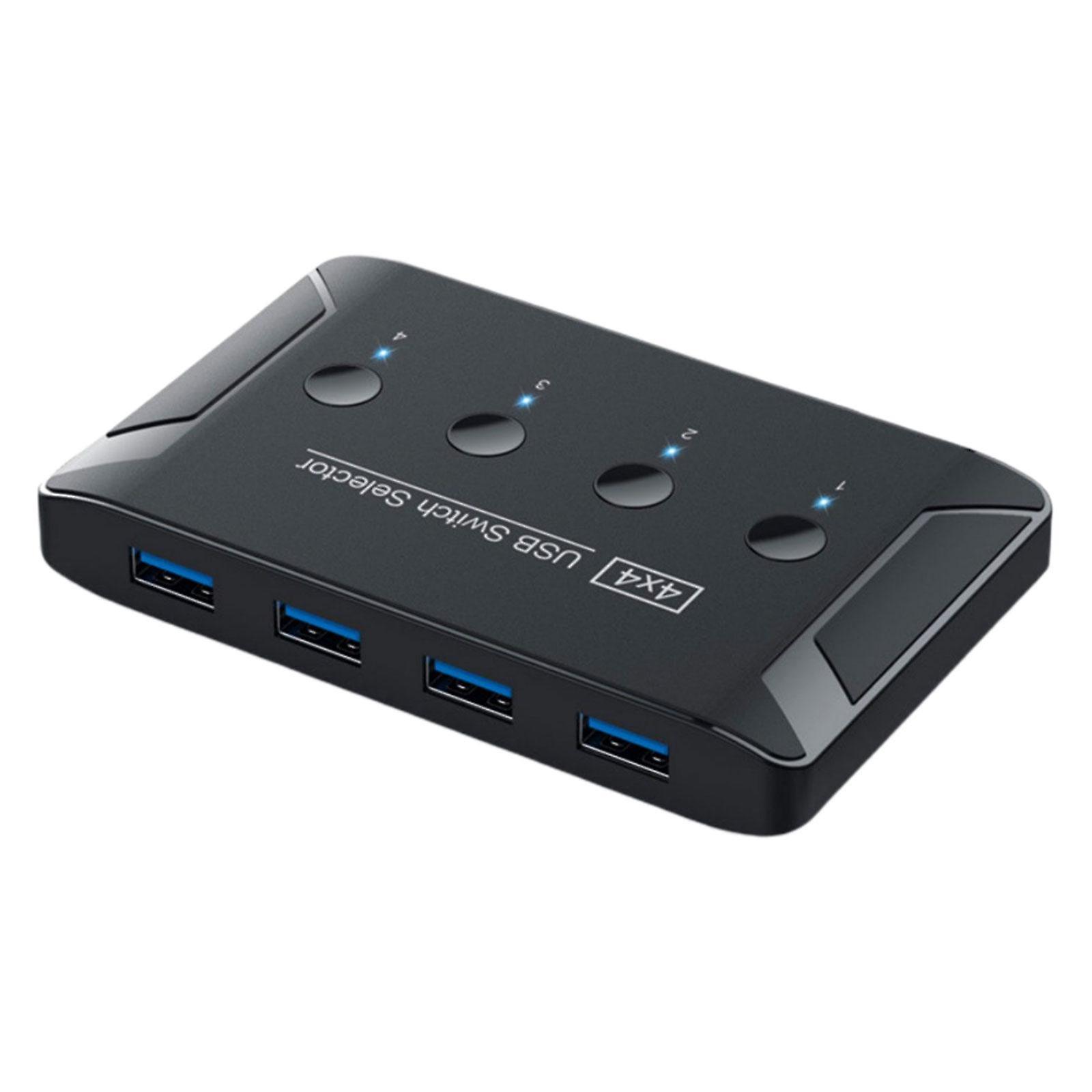 USB 3.0 Switch Selector 4 Port for Mouse Keyboard Printer Scanner U Disk