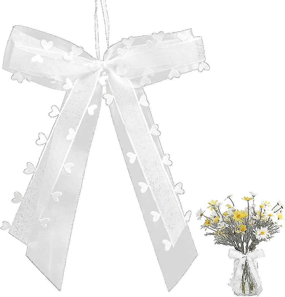 30 st bröllopsbilrosett, vit rosettdekoration, bröllopsbildekoration, bröllop