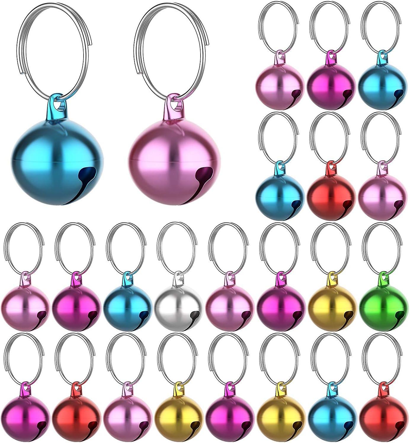 24 Sets Cat Bells for Cat and Dog Collar Strong Pendant for Cat and Dog Pet Pendant Accessories (Mix