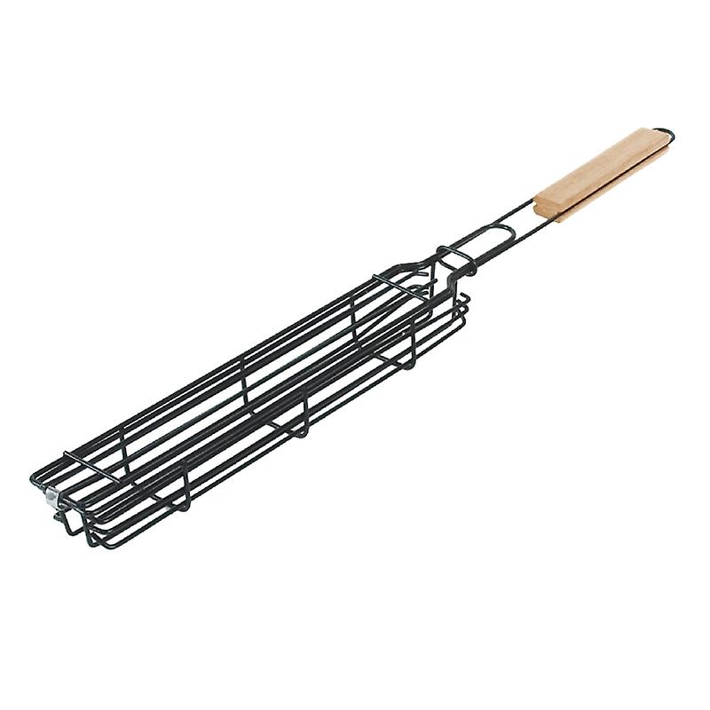 ZHOUBA Kabob Basket High Temperature Resistant Lock Design Stainless Steel Reusable Barbecue Basket