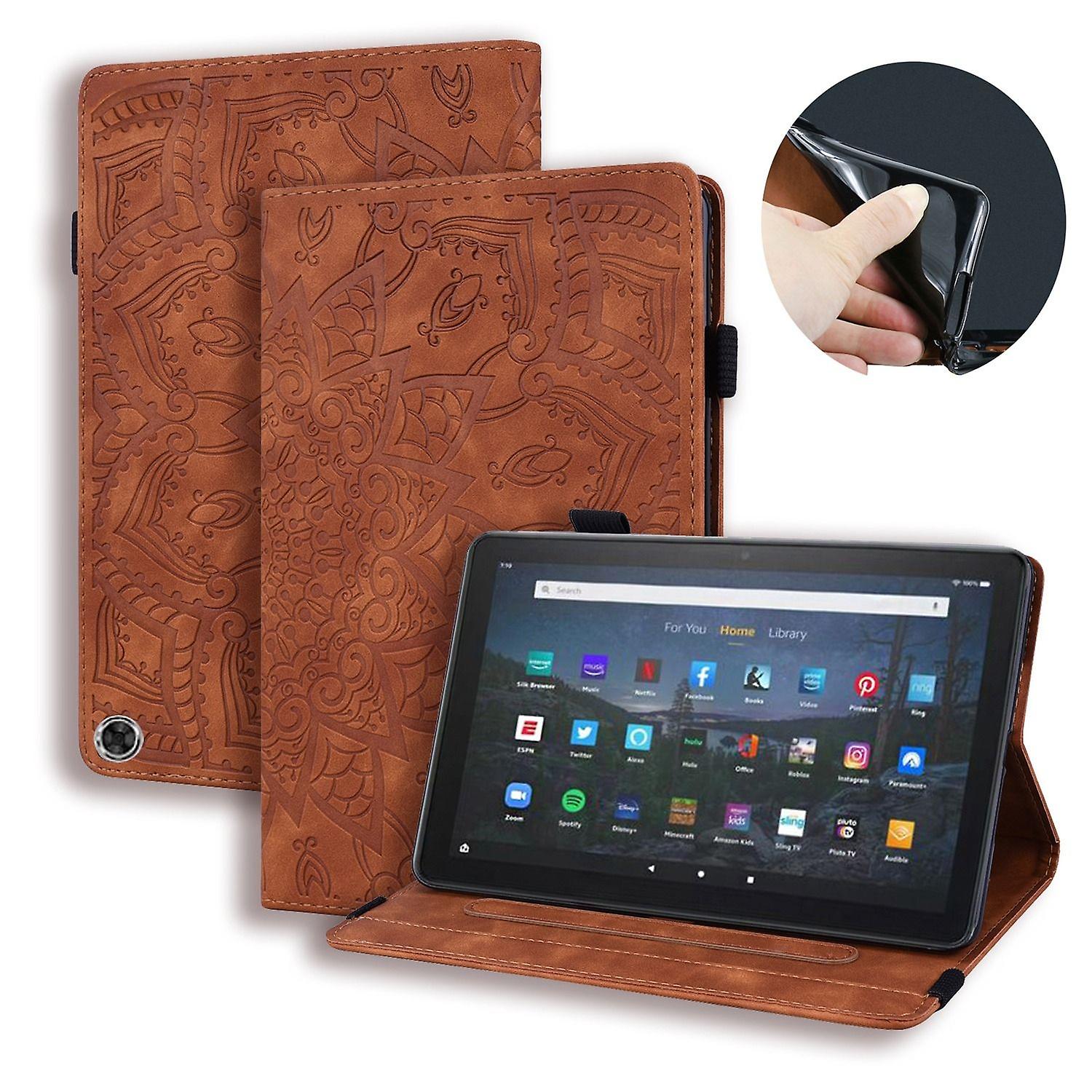 Geprägte Lederhülle für Amazon Kindle Fire Max 11 2023
