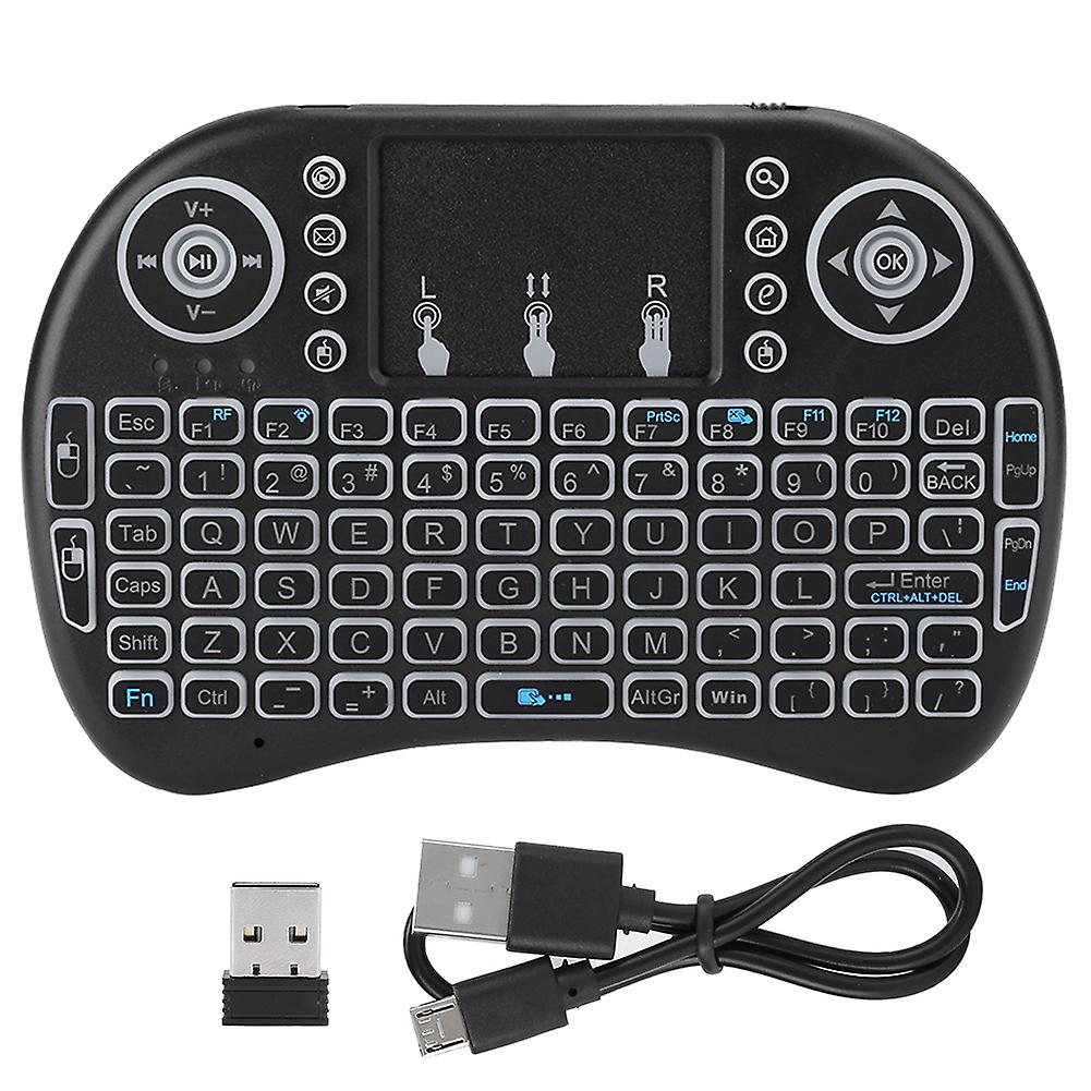 Mini Flymouse with Touching Panel Green Backlight 2.4G Small Wireless Keyboard Mouses
