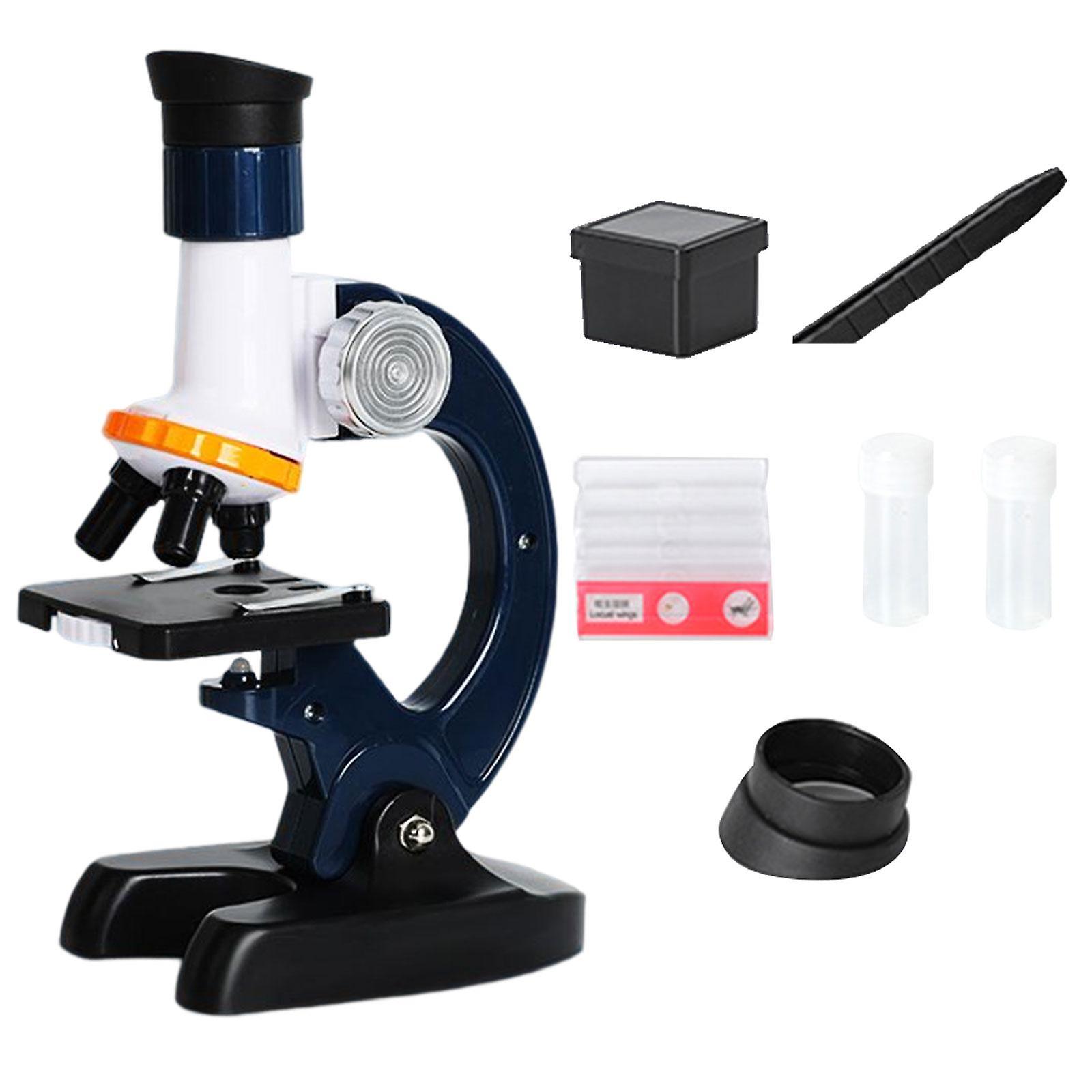 مجهر مع ضوء LED لعبة تعليمية STEM للأطفال هدايا عيد ميلاد وردي