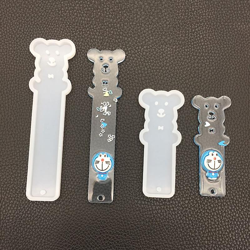 Silicone Bookmark Mold Bookmark Resin Mold Include Rectangle Cat Claw Shaped for Craft Making DIY