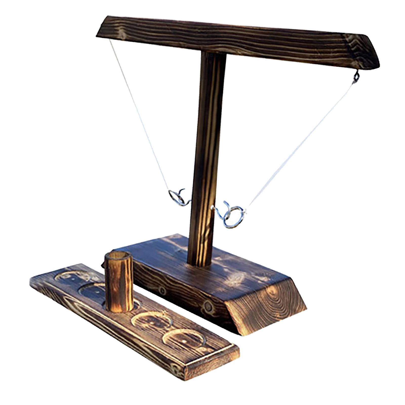 Hook Ring Toss with   Bundle Game Backyard Outdoor White