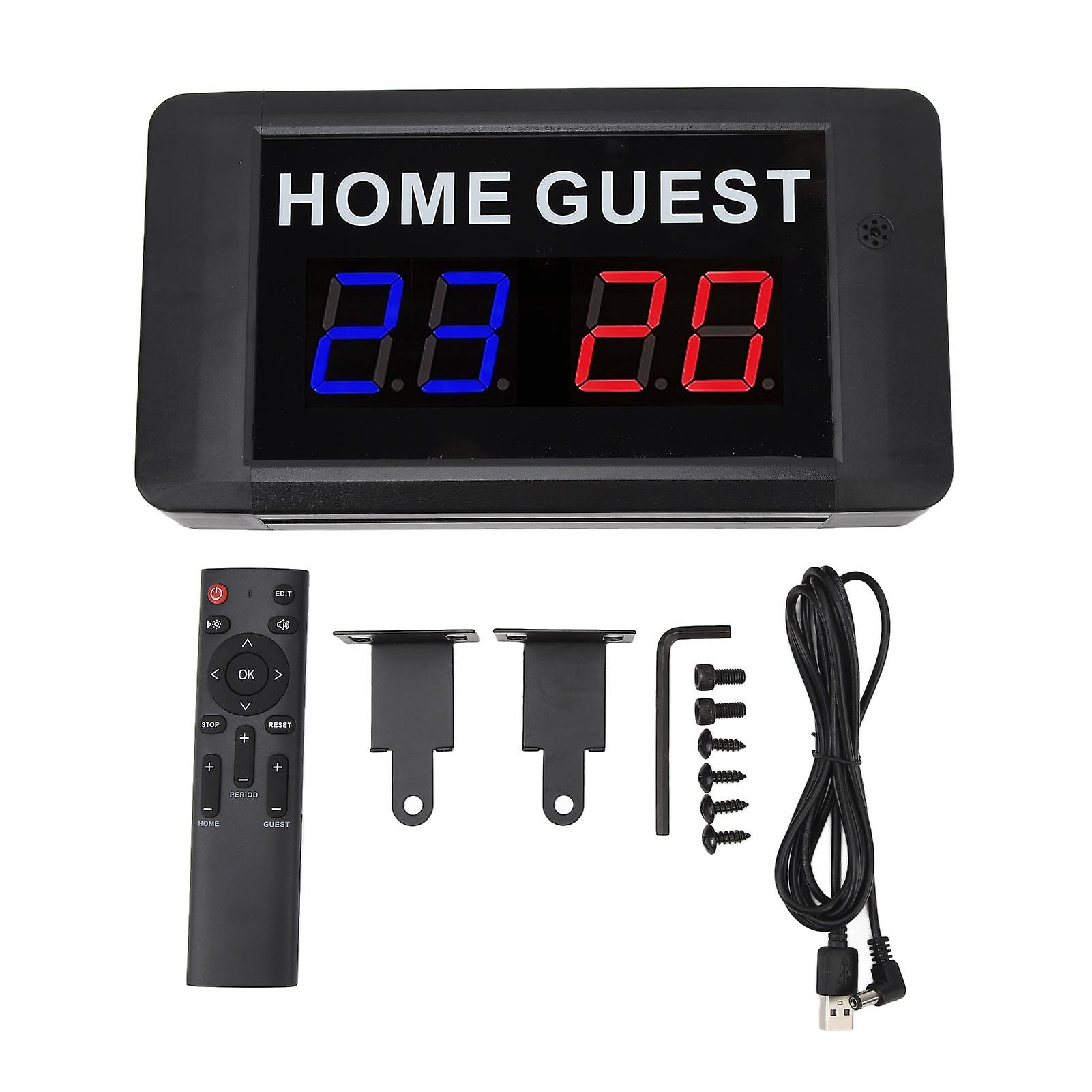 1.8" Portable Digital Scoreboard with Remote Control for Indoor and Outdoor Sports Games