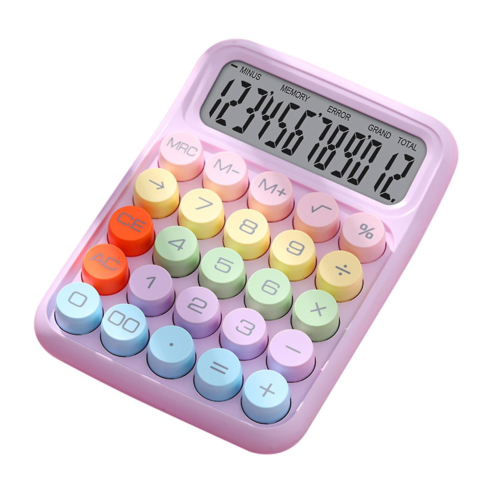 Small Colorful Calculator With Lcd Display Portable Lightweight Dedicate Calculator For Home