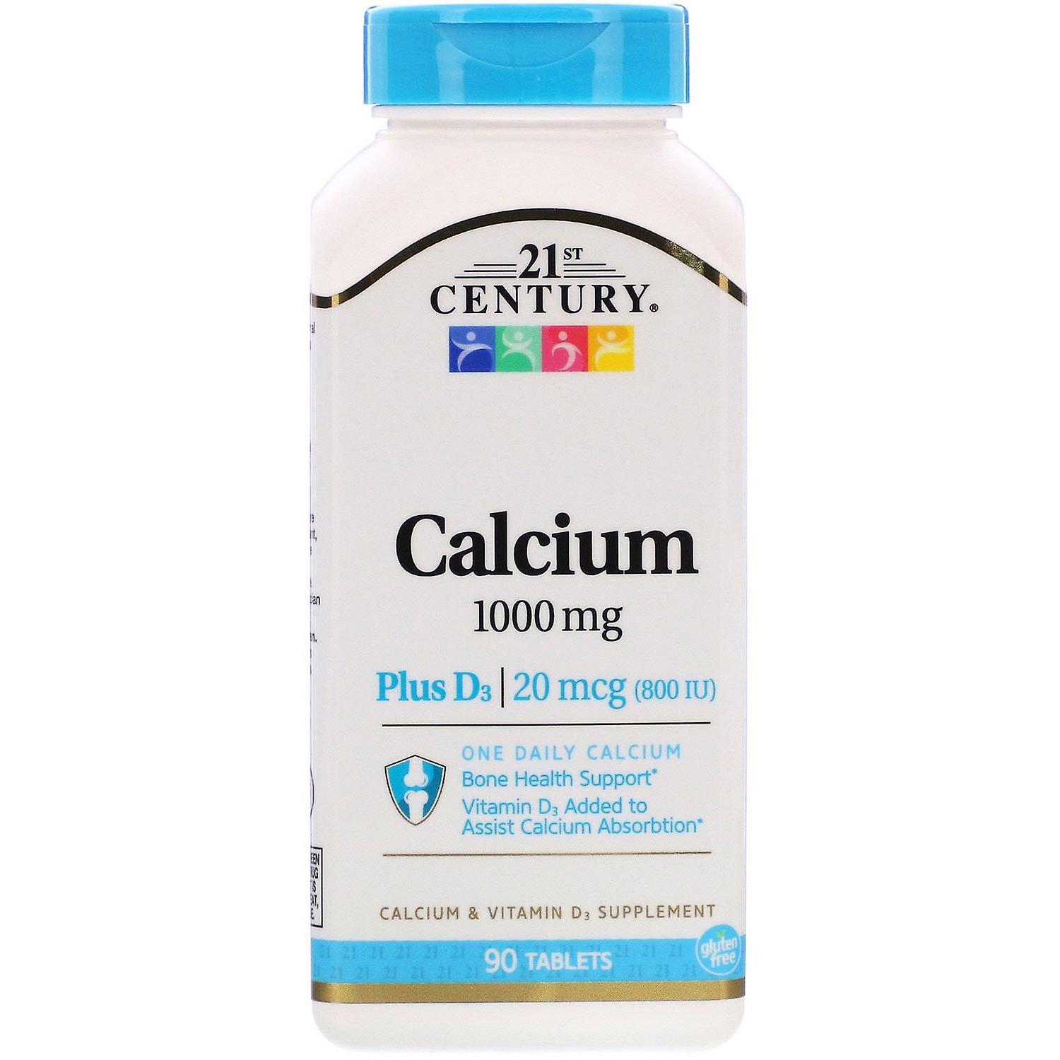 21st Century, Calcium Plus D3, 1,000 mg , 90 Tablets