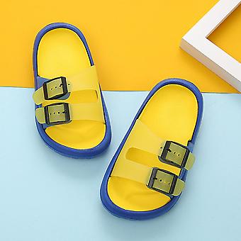 Veeki Kinder Sommer Sandalen Anti-Rutsch Junge Mädchen Rutsche Leichte Strand Wasserschuhe Dusche Pool Hausschuhe ------ Gelb Größe 26