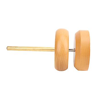 Bead Devices Beech Hand Made Borduurwerk Handmatige Roterende Kraal Tool met 2 stuks naalden