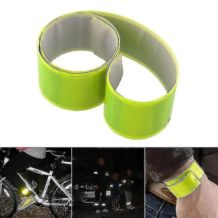 5pcs Reflective Snap Bands - Fluorescent Slap Armbands with High Visibility