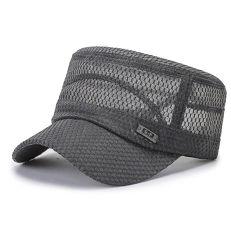 Adjustable Breathable Full Mesh Flat Hat Beach Sun Hat Outdoor Sun Hat