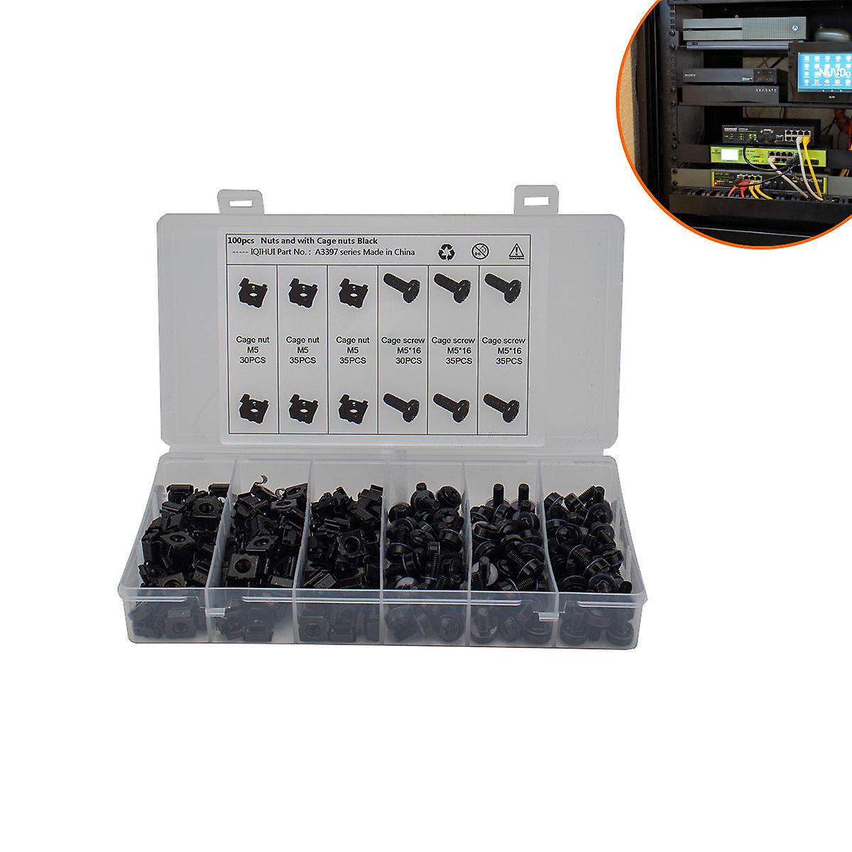 100Pcs Painting Chassis Nut Cage Buckle Square Card Nut Floating Cabinet Screw Cap