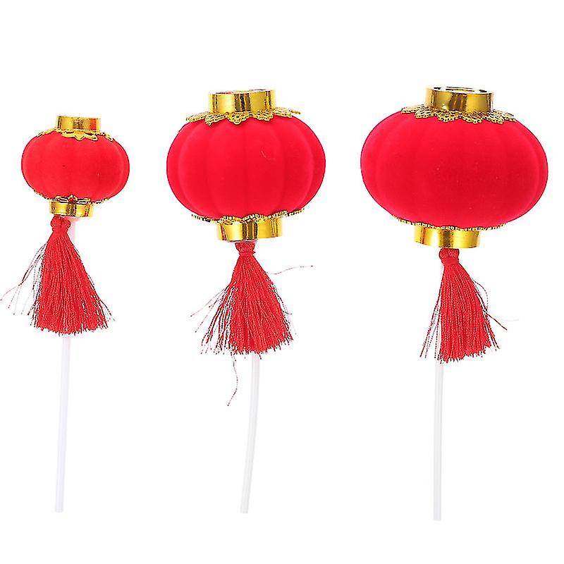 12pcs Lantern Party Cake Picks