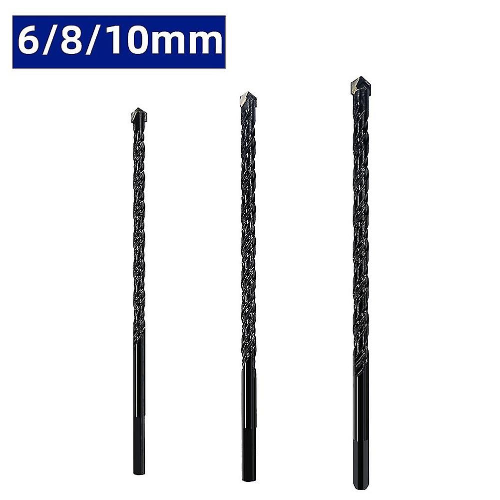 3*multi-function Cross Drill Bits 6/8/10mm Triangular Handle Shank For Ceramic Tile Wood Glass Drill