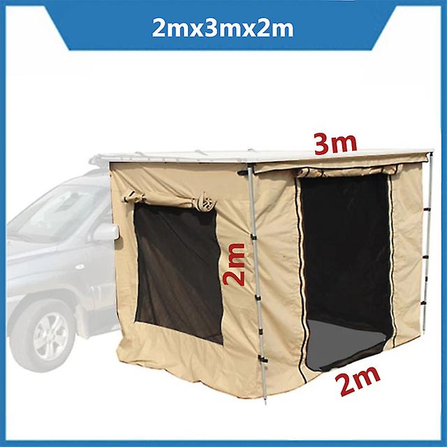 יום ראשון סוכך רכב שטח צד רכב בגודל 8.2'x10' עם קיר מאריך קדמי 6.5 ליטר x8.2w לקמפינג רכב