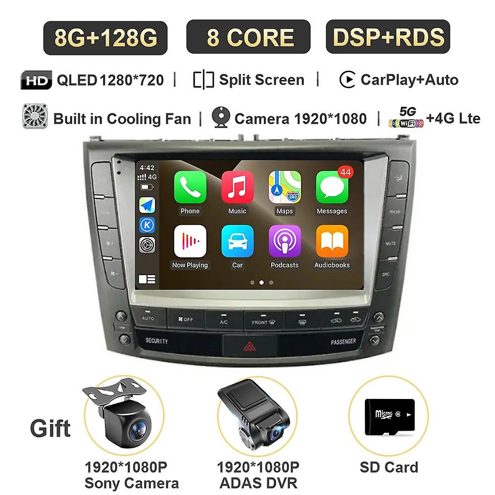 Android 13 Car Raido Carplay For Lexus Is200 Is250 Is300 Is300c 2006-2012 Multimedia Video Player Qled Navigation Gps Dsp Auto