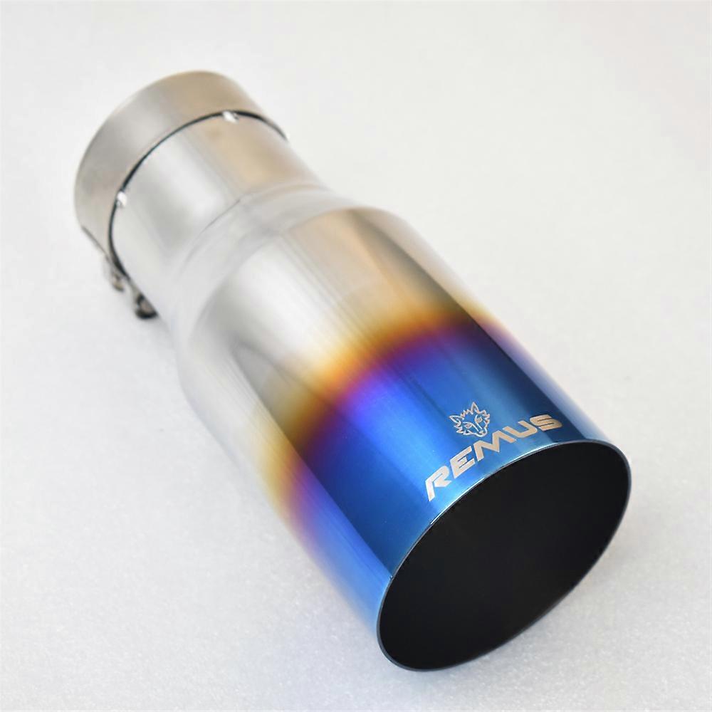 RemaS stainless steel car modification universal oblique nozzle blue muffler tail throat car modification