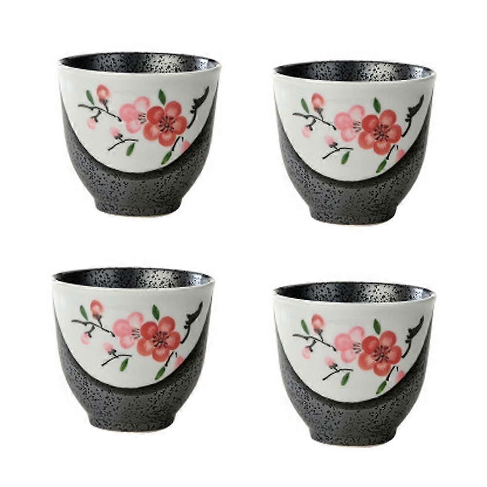 4Pcs ιαπωνικό στυλ υπέροχα κεραμικά φλιτζάνια τσαγιού Sakura μικρό ίσιο ποτήρι κρασιού 150ML
