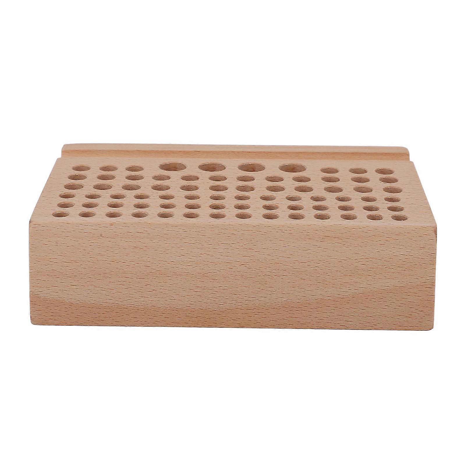 Leathercraft Tool Holder, 76 Holes, Durable Beech, Various Sizes, Widely Used, for Punching, for Leathercraft