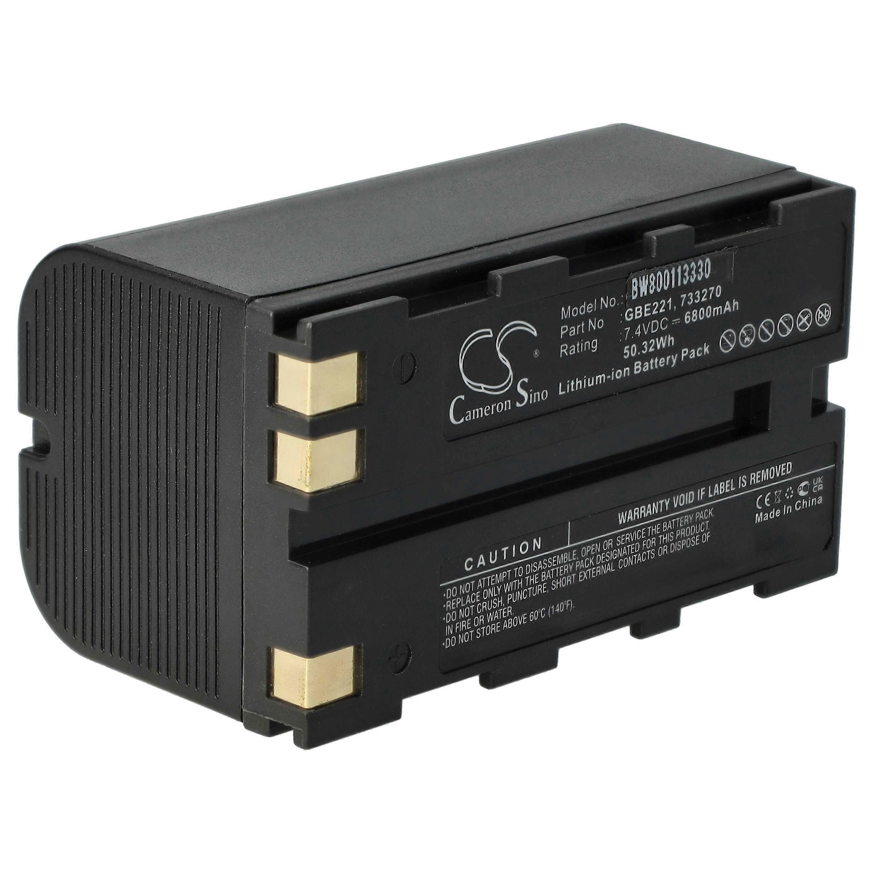 vhbw Akku kompatibel mit Leica Viva TS15, TS11, TS12, GS08 plus NetRover Lasermessgerät, Messgerät (6800 mAh, 7,4 V, Li-Ion)