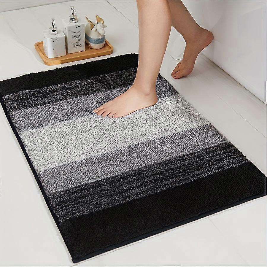 Gradient Stripe Bathroom Mat - Luxuriously Thick, Super Absorbent, Anti-skid - Perfect for Entryway, Bedroom, Toilet - Autumn Thanksgiving Harvest Dec