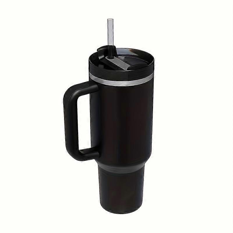 40oz Large Capacity Stainless Steel Water Bottle With Handle And Straw Lid, Insulated Reusable Double Wall Vacuum Leakproof Tumbler, Portable Vacuum C