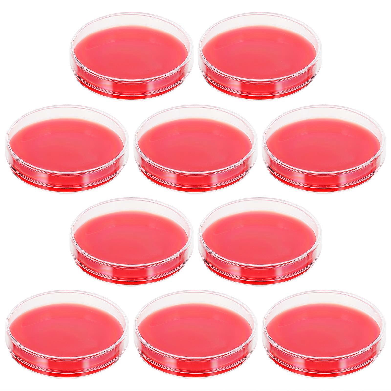 10 Pz Microscopio Accessori Industria Piastre di Petri Piastra di emocoltura Sangue Agar Piastre Laboratorio Nutriente Agar Piastre