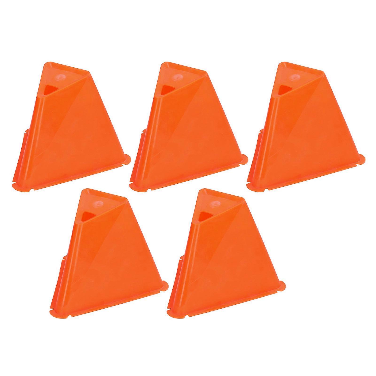 5 قطع كرة القدم حاجز التدريب المخاريط دائم تزلج ماركر التدريب الطريق المخاريط Rollerorange