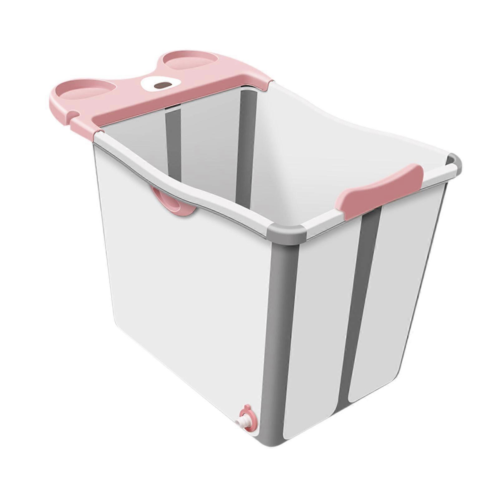 hopfällbart badkar halkfri lätt badkar hink för pojkar badrum bebisar rosa