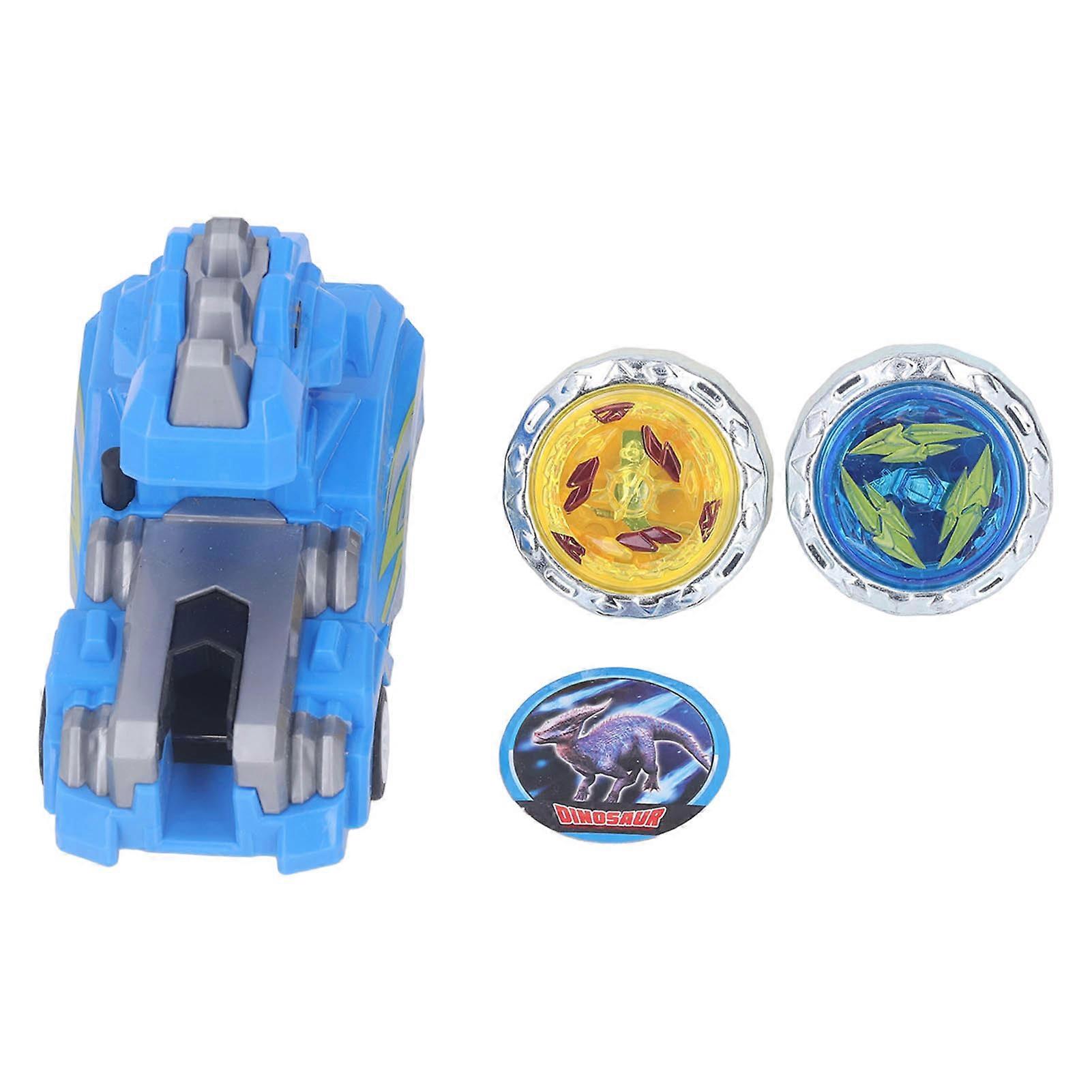 Led Light Up Rotating Gyroscope Toys Cartoon Dinosaur Interactive Endless Fun Flashing Gyroscope Blue