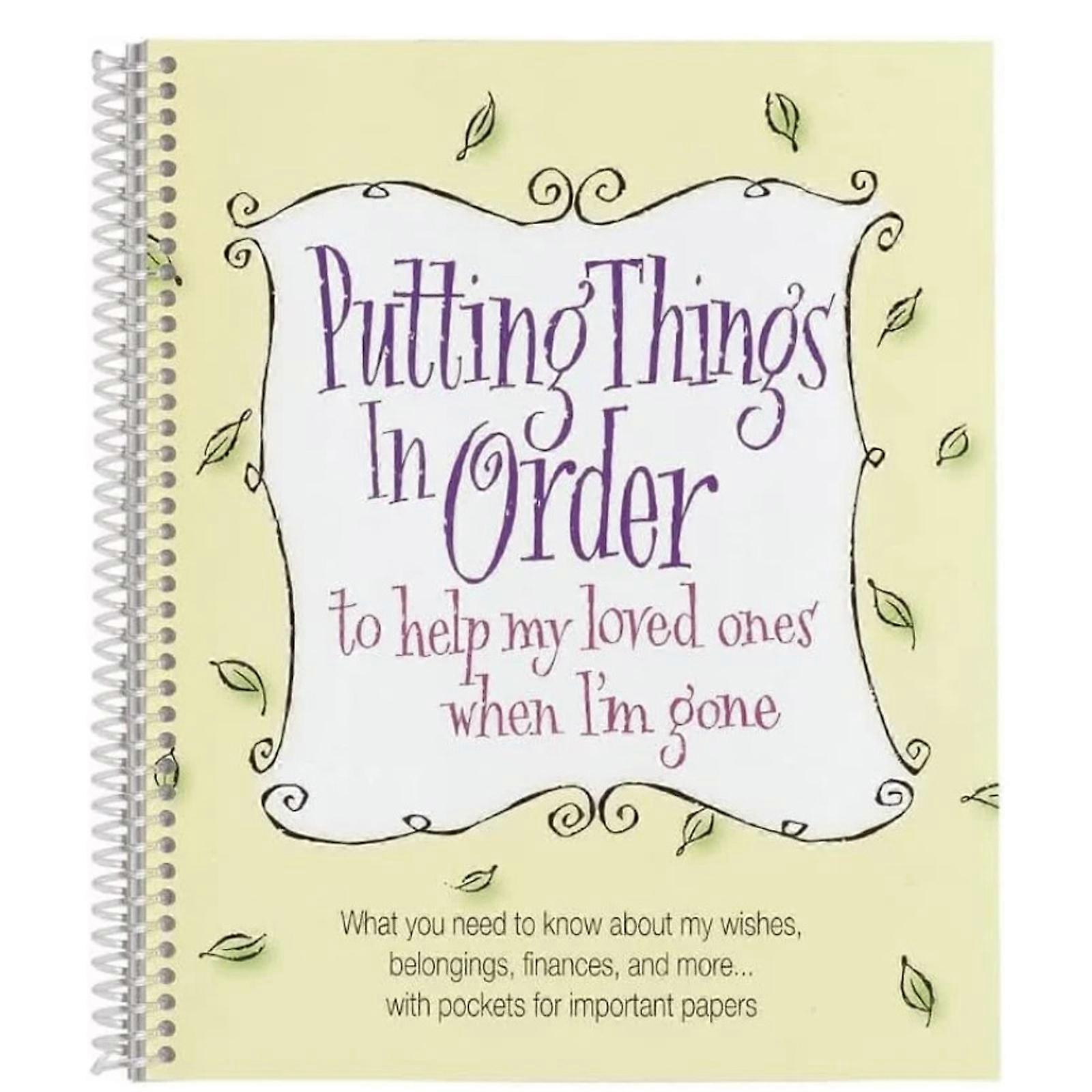 Putting Things in Order to Help My Loved Ones When Im Gone Planning Document