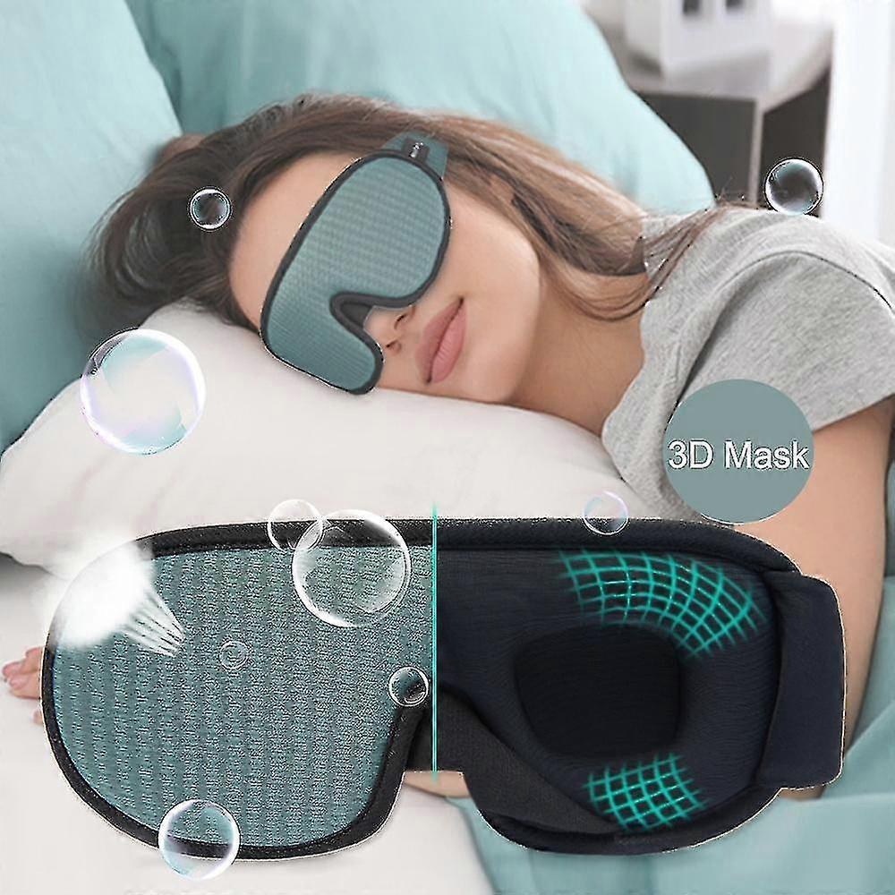 3d Blocking Light Soft Sleep Mask Padded Travel Rest Sleeping Eye Cover