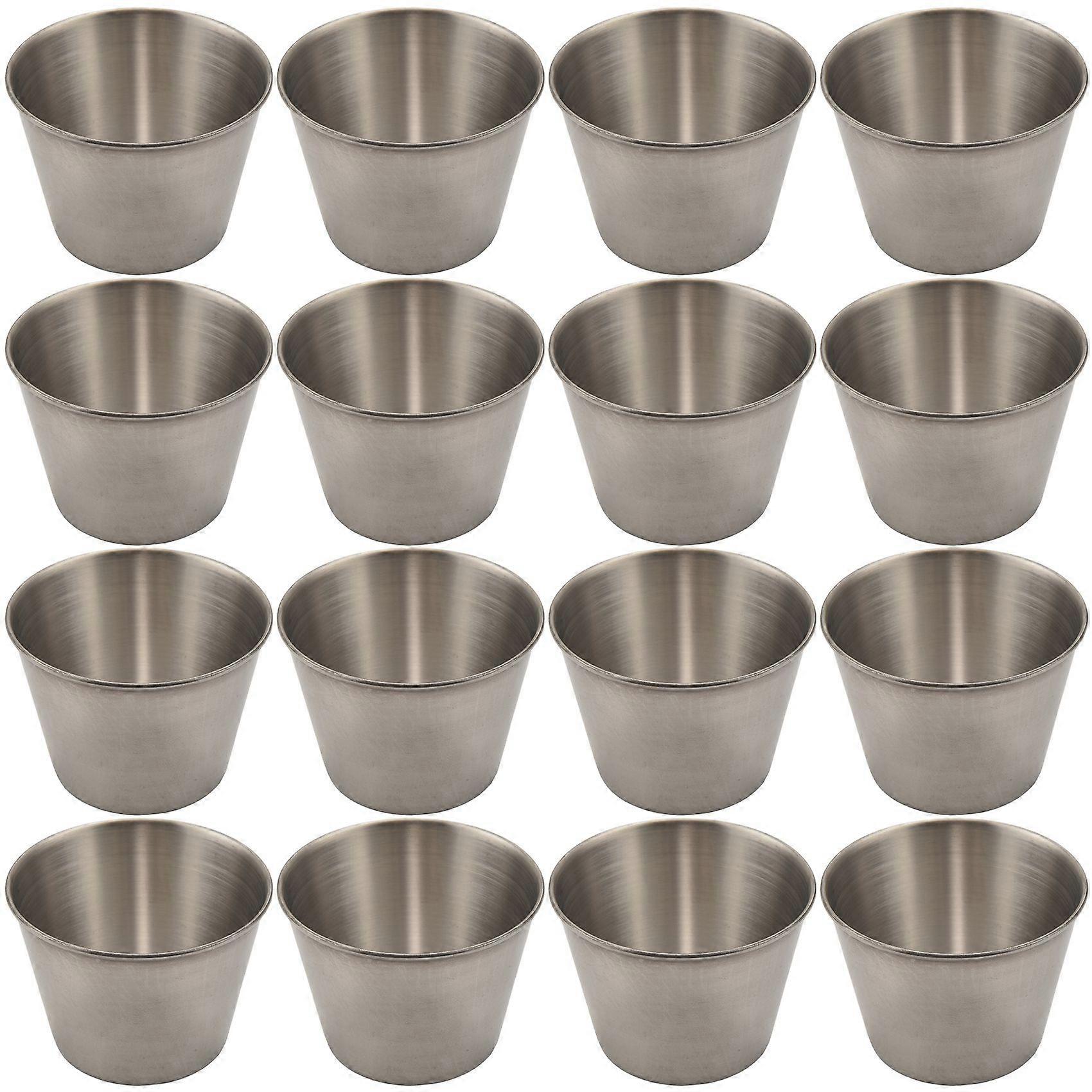 24 Pack Stainless Steel Condiment Sauce Cups,Commercial Grade Dipping Sauce Cups,Ramekin Condiment
