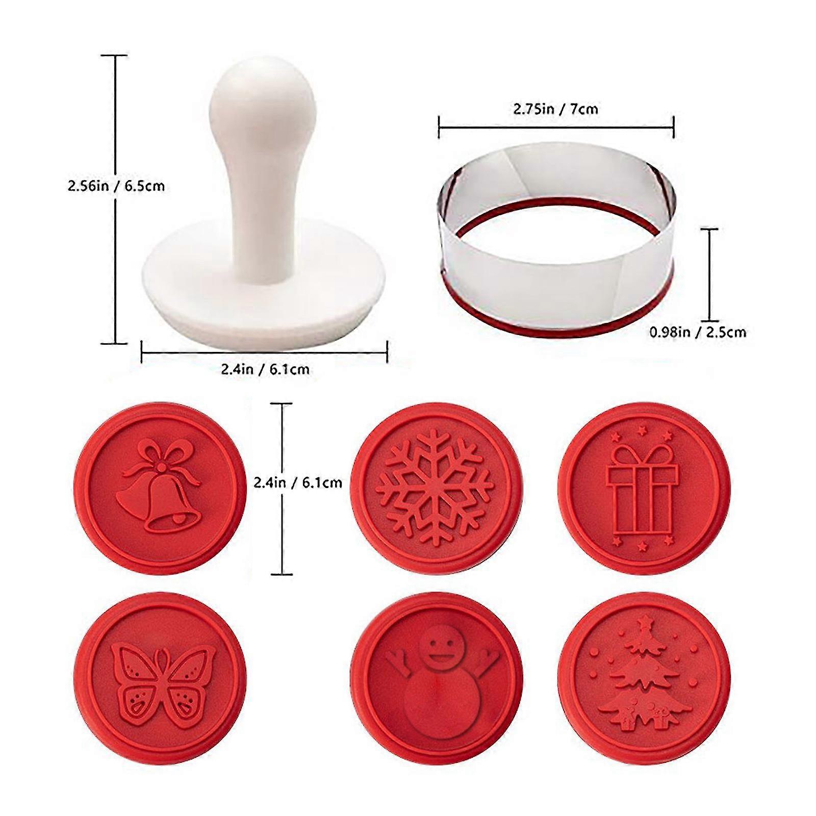 silicone stamp set christmas biscuit- cookie embossing mold cookie stamp set
