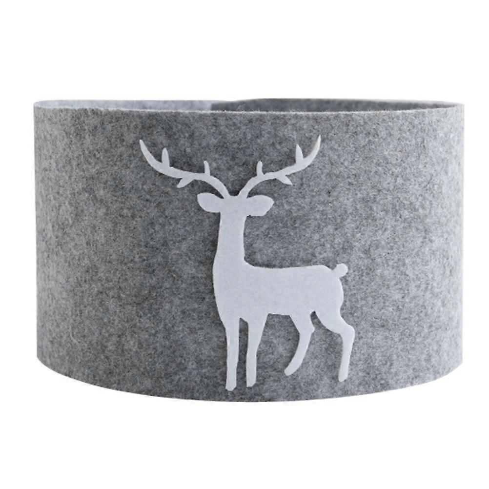 1pc Christmas Tree Skirt New Year Home Decoration Elk Pattern Tree Dress