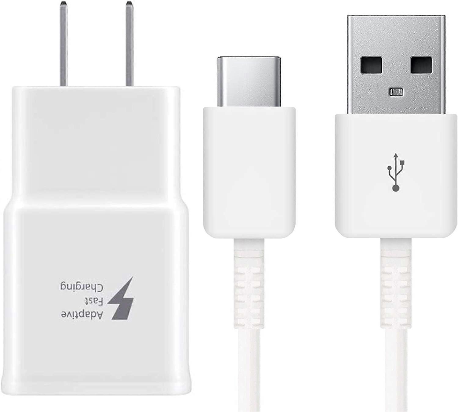 Adaptive Fast Wall Charger Adapter with USB Type C Cable Cord Compatible with Sa