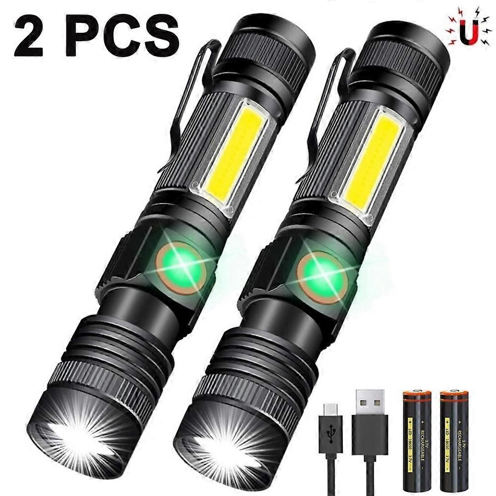 Black Light Flashlight Rechargeable, 3in1 LED Tactical Flashlight UV Black Light