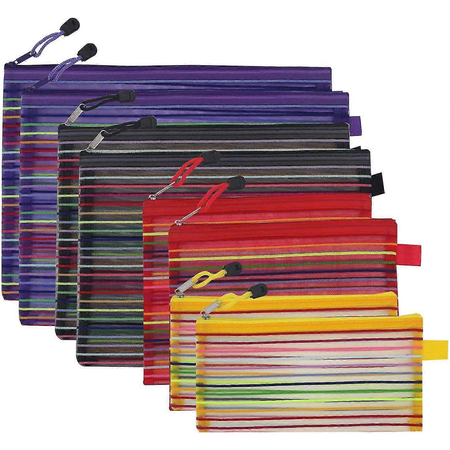 Zipper File Bags Zipper Pouch Mesh Pouch Bag Document File Holder File Folder Storage Bag For Schoo