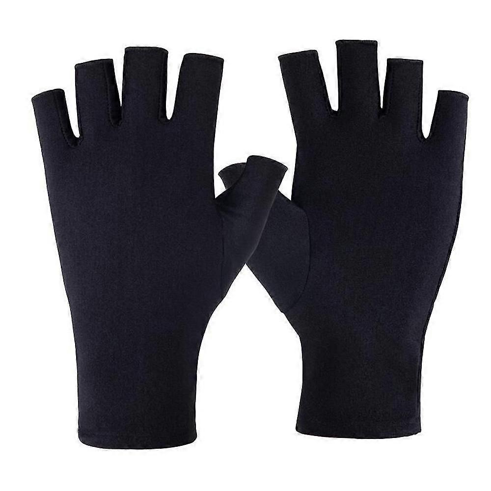 Protection UV Demi-doigts Gants pour lampe de manucure Conduite Sports