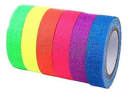 Fluorescent Tape Neon Reflective Tape Versatile 6 Colors (6pcs)