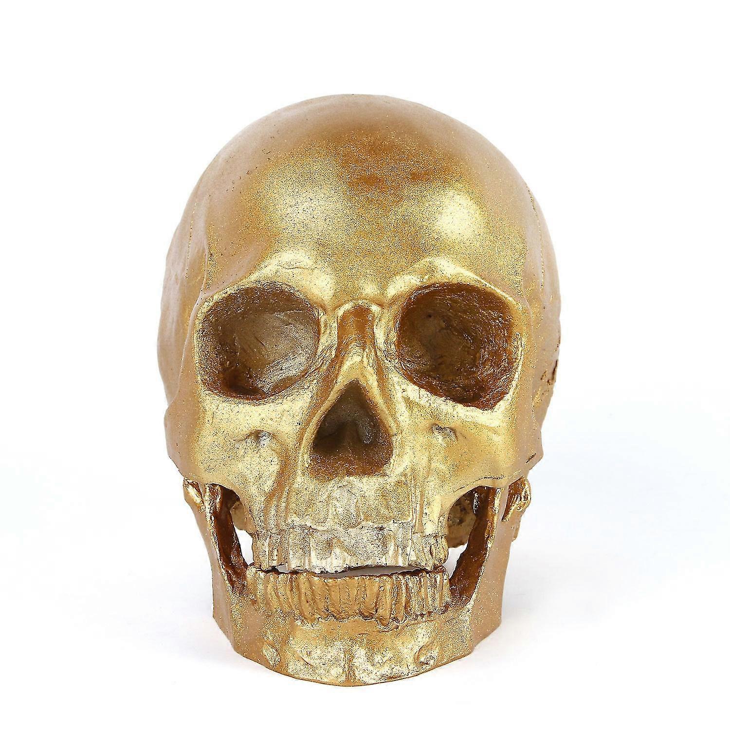 Gold Skull Piggy Bank Local Tyrant Money Box Gold Bone Resin Ornaments1pcs