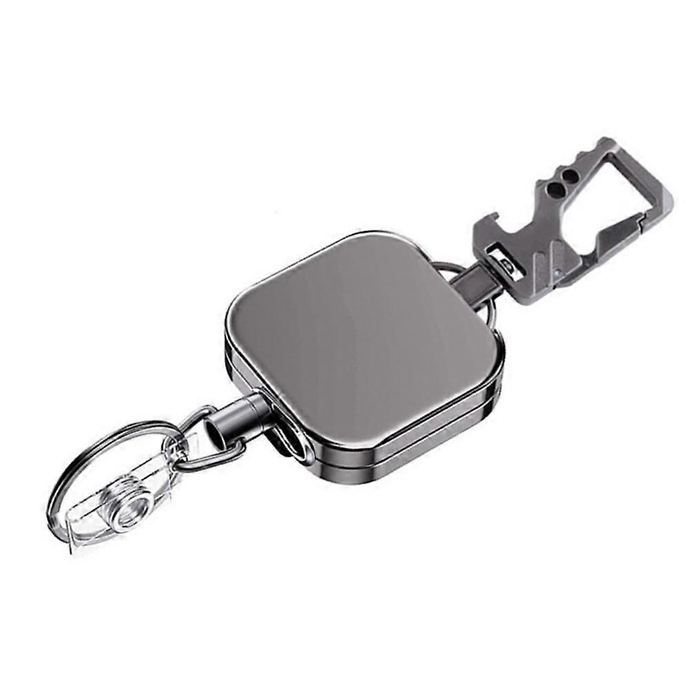 Office Lanyard Clip Keychain Name Tag Holder Keyring Id Card Key Ring Cord Reel Retract Pull Key