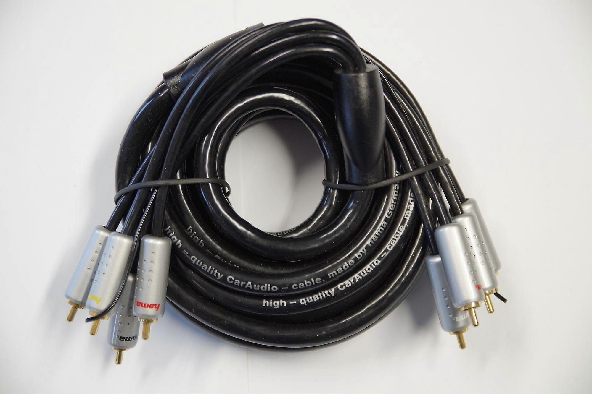 Hama Cartec Black Line RCA Cable 5m OFC Copper Chinch Cable 4x4