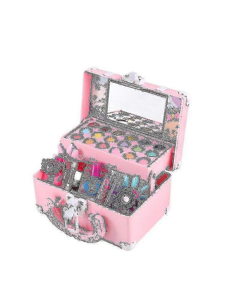 30pcs الأطفال ماكياج كيت للفتاة - الحقيقي قابل للغسل ماكياج مجموعة لعبة مستحضرات التجميل مع حقيبة حمل، والتظاهر اللعب الجمال مجموعة عطلة عيد ميلاد هدية ل ليتل جي