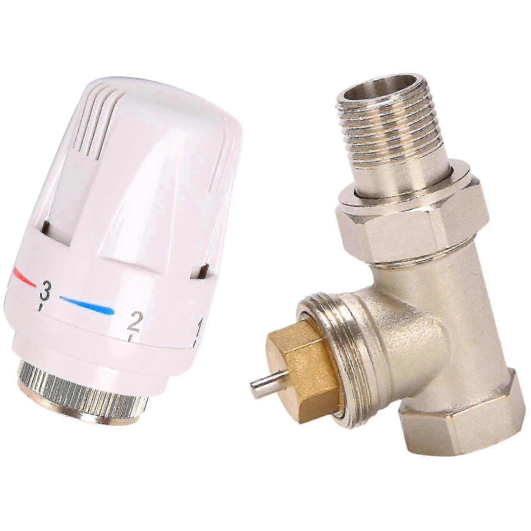 1/2inch Brass Thermostatic Radiator Valve Straight Type Dn15 Automatic Temperature Control Valve Fl
