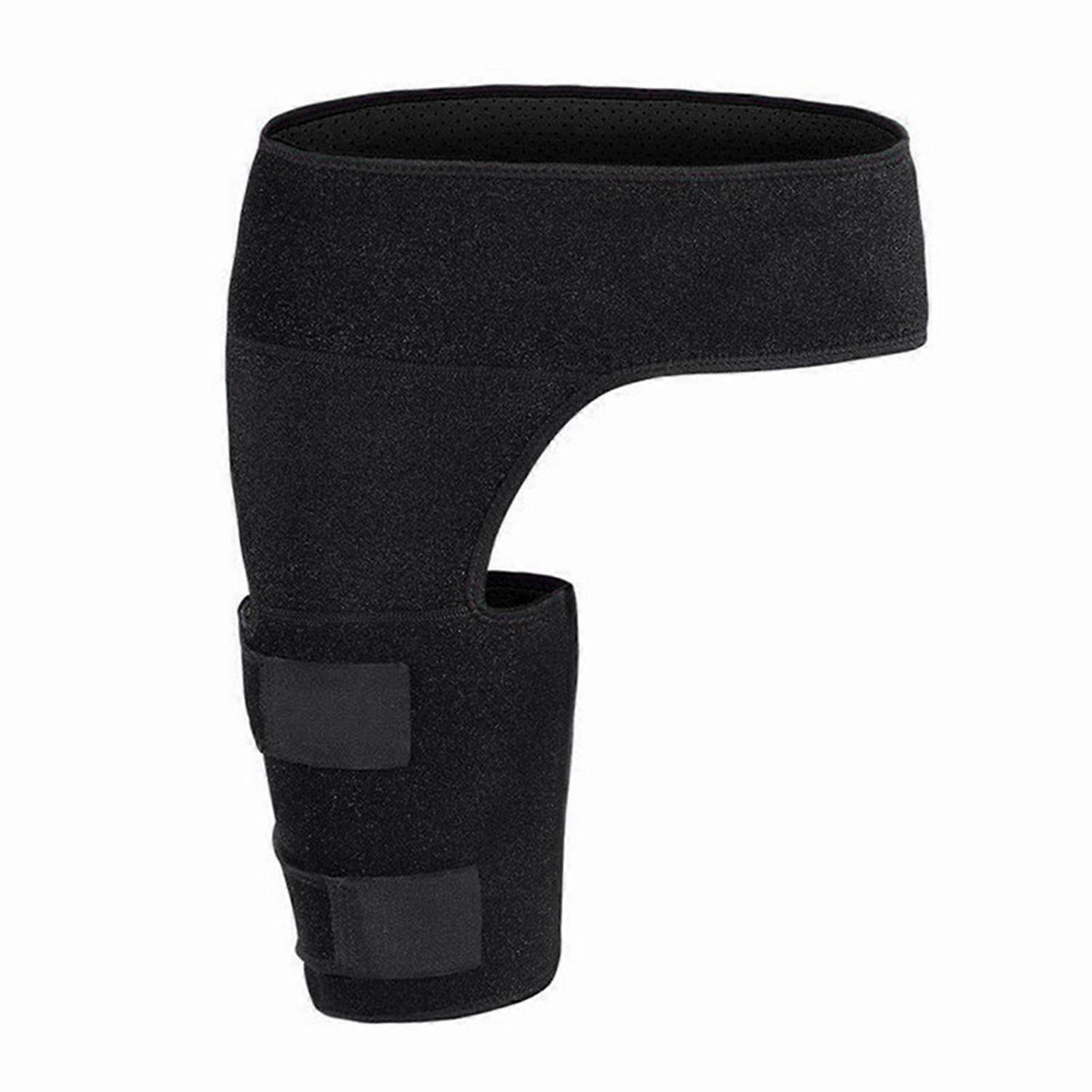 Hip Brace Thigh Support with Adjustable Fastener Tape Breathable Non-Slip Design Universal Size Groin Protector Hip Belt