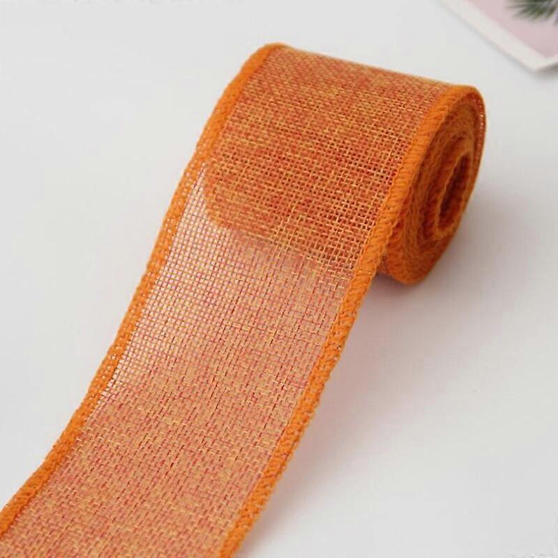 5M Wide Burlap Ribbon Jute Fabric Roll for Craft DIY Big Bow Wreath Tree Decoration Wide 6cm Each Roll Hand Craft Tools
